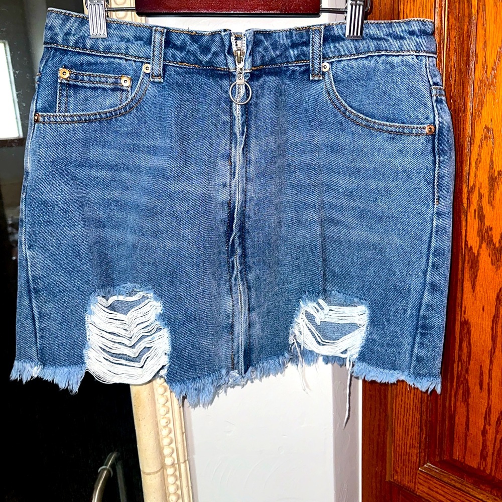 Impeccable Pig mini denim skirt